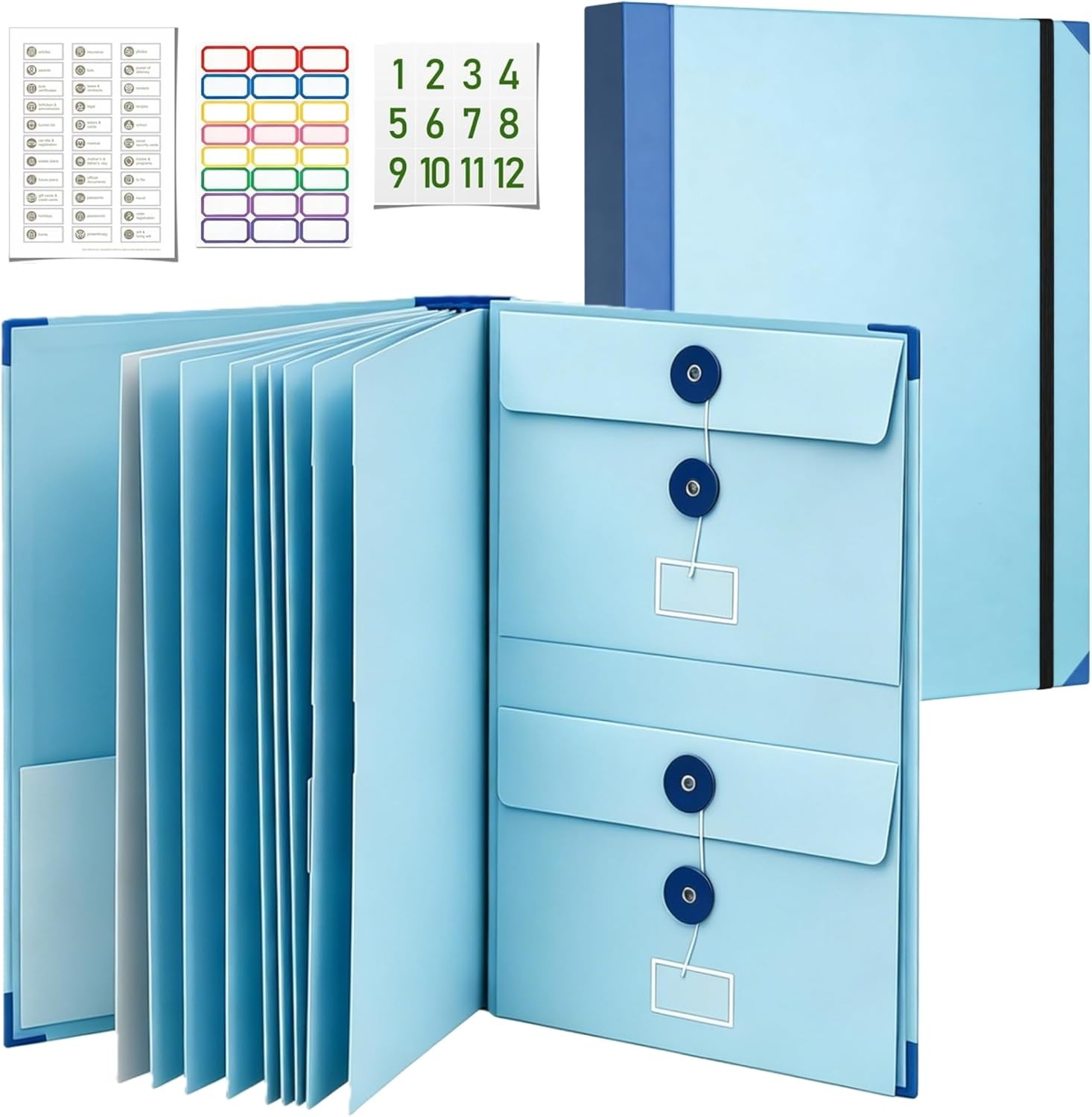 Important Document Organizer for Family Records, Home Filing System with Tabs
