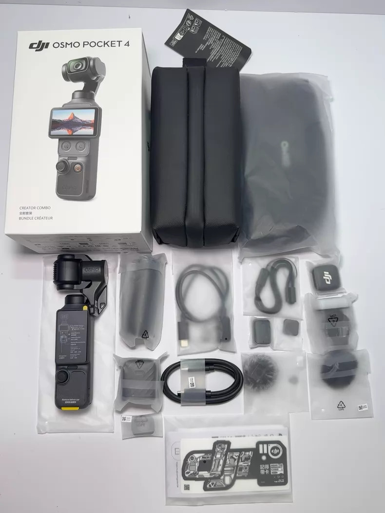 DJI Osmo Pocket 4 Creator Combo 1" CMOS Gimbal Camera 4K Vlog Camera 99%New