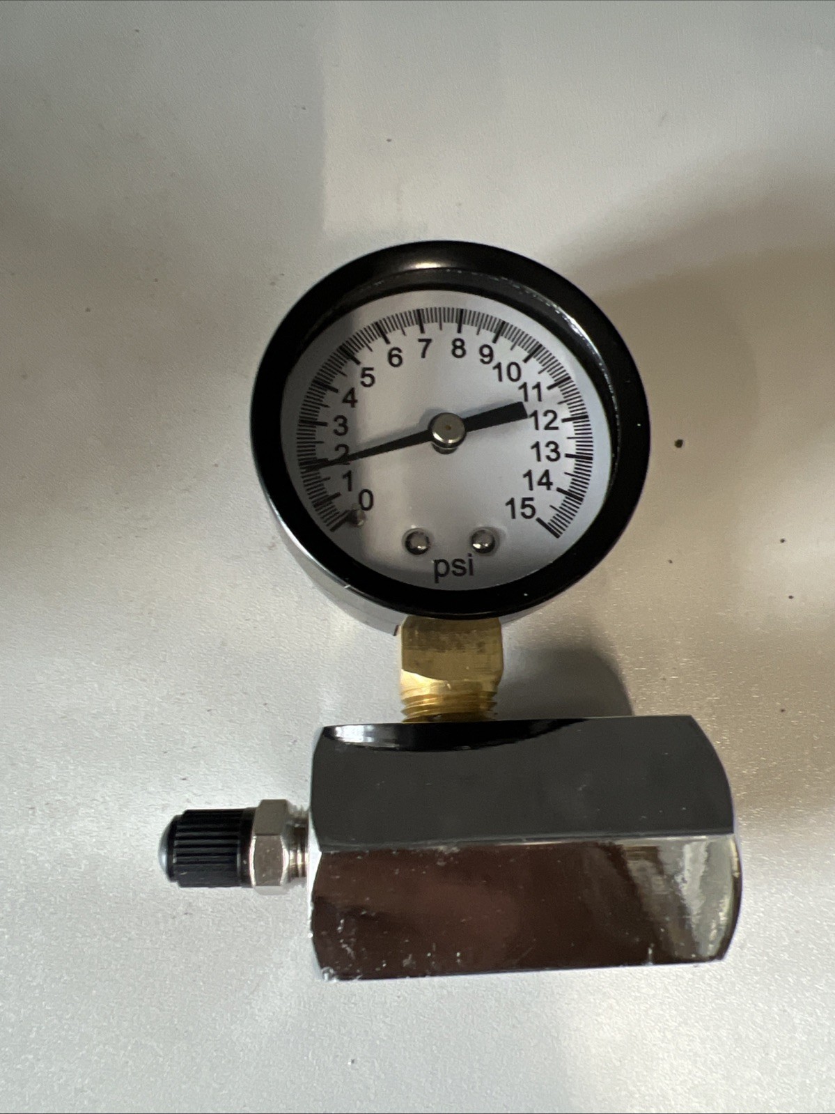 DANCO Gas Test Gauge for 0-15 psi at 1/10 Increments, Chrome-Plated (94352),