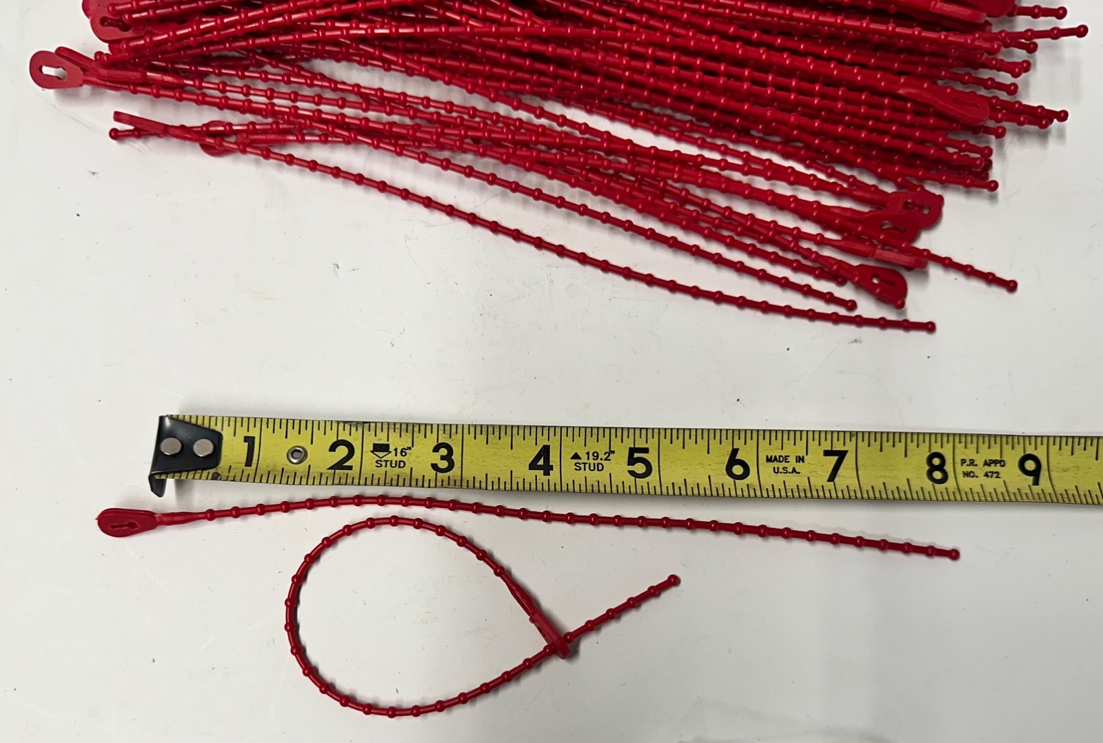 100Pcs Beaded Cable Tie Wrap Cable Zip Ties Heavy Duty Nylon Cable Wire RED