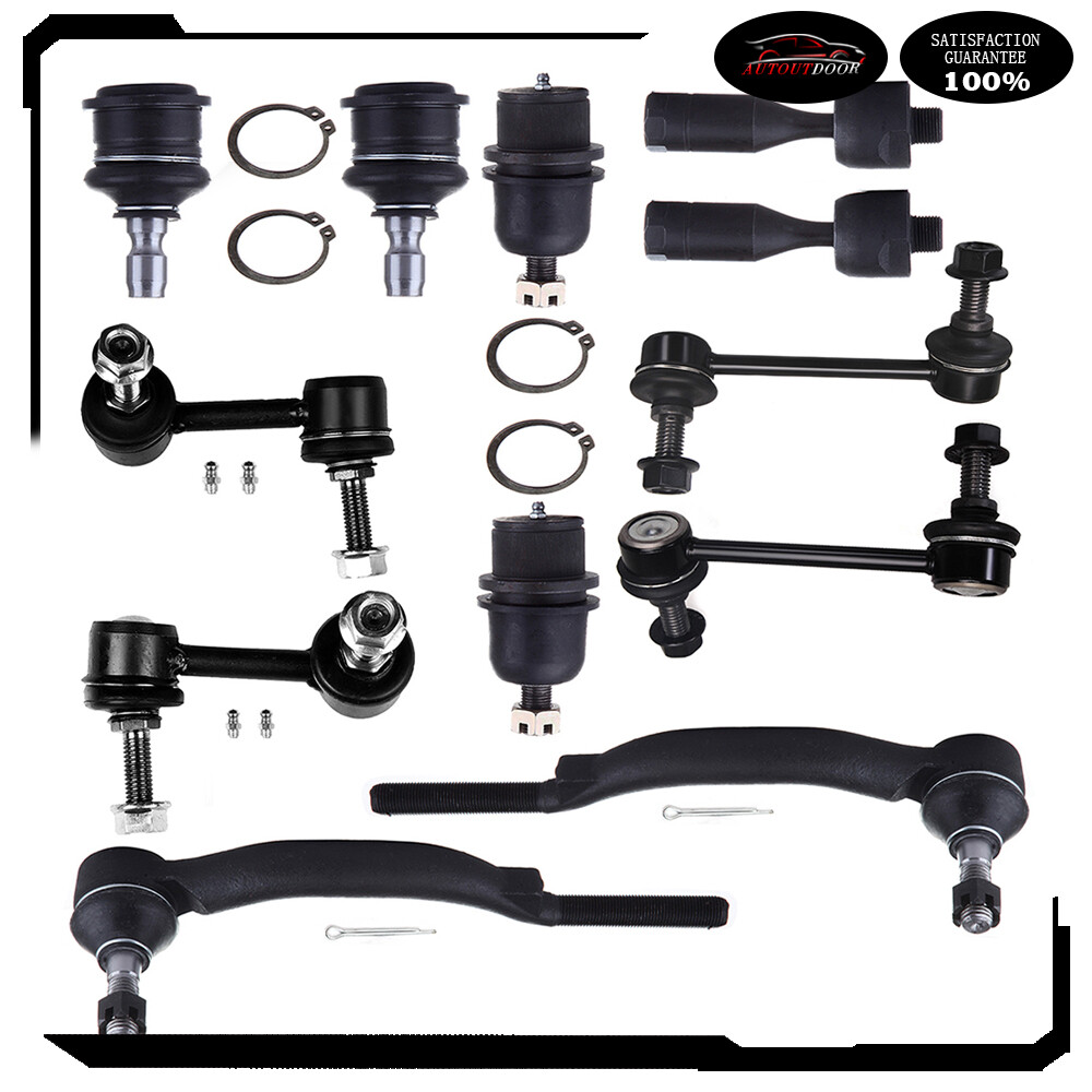 12x For 2002-2003 GMC Envoy Complete Front + Rear Suspension Kit Tie Rod Ends