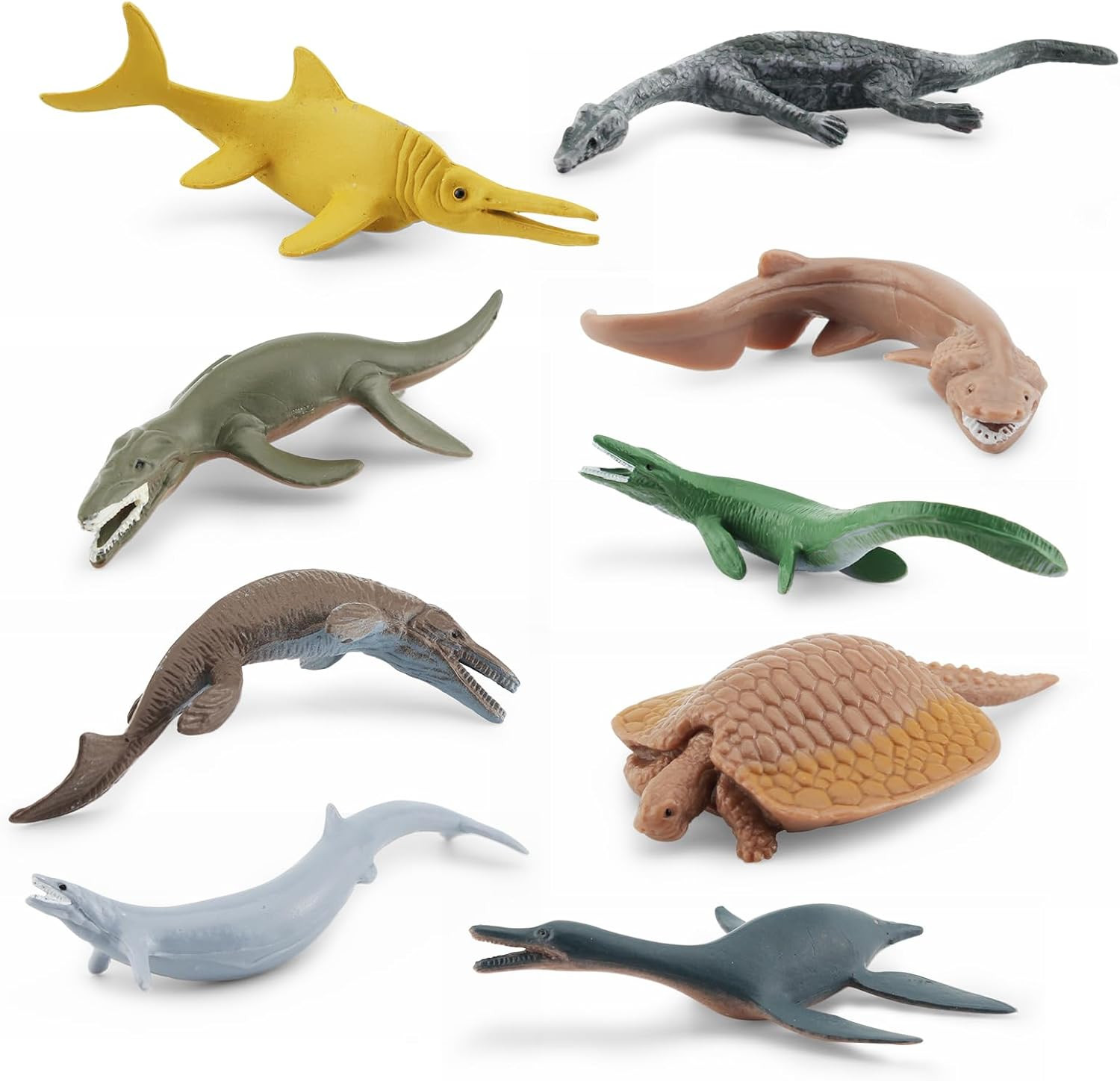 Mini Prehistoric Sea Creatures Toys Ancient Dinosaur Toy Set 2-4 Inch Marine Ani