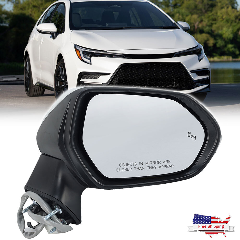 Passenger Side Mirror For 2020-2024 Toyota Corolla Sedan Blind Spot Turn Signal