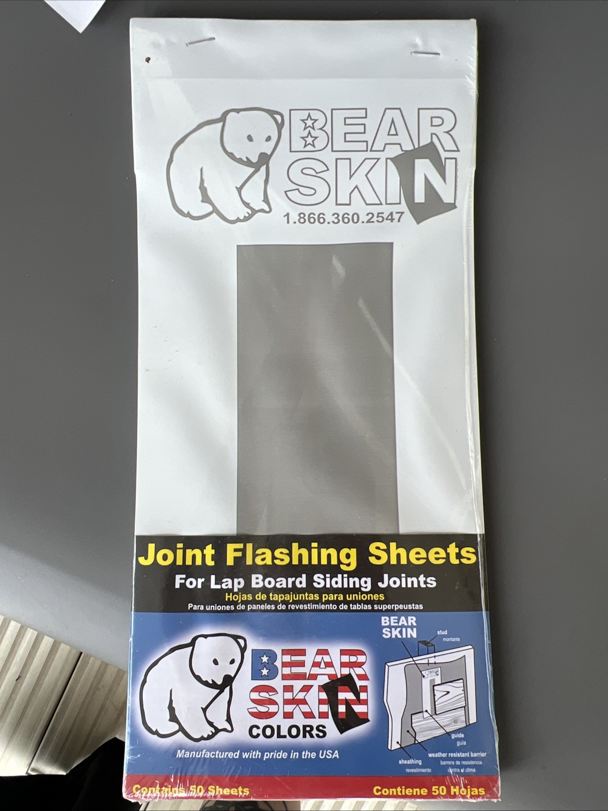 Bear Skin Joint Flashing Sheets / Lap Board Siding Joints, 50 Sheets New! In Pkg