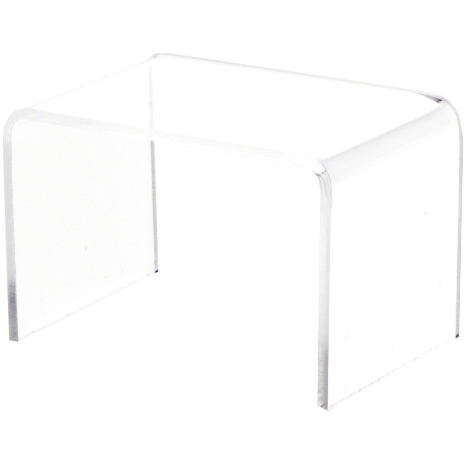 Plymor Clear Acrylic Rectangular Display Riser, 2" H x 3" W x 2" D (1/8" thick)