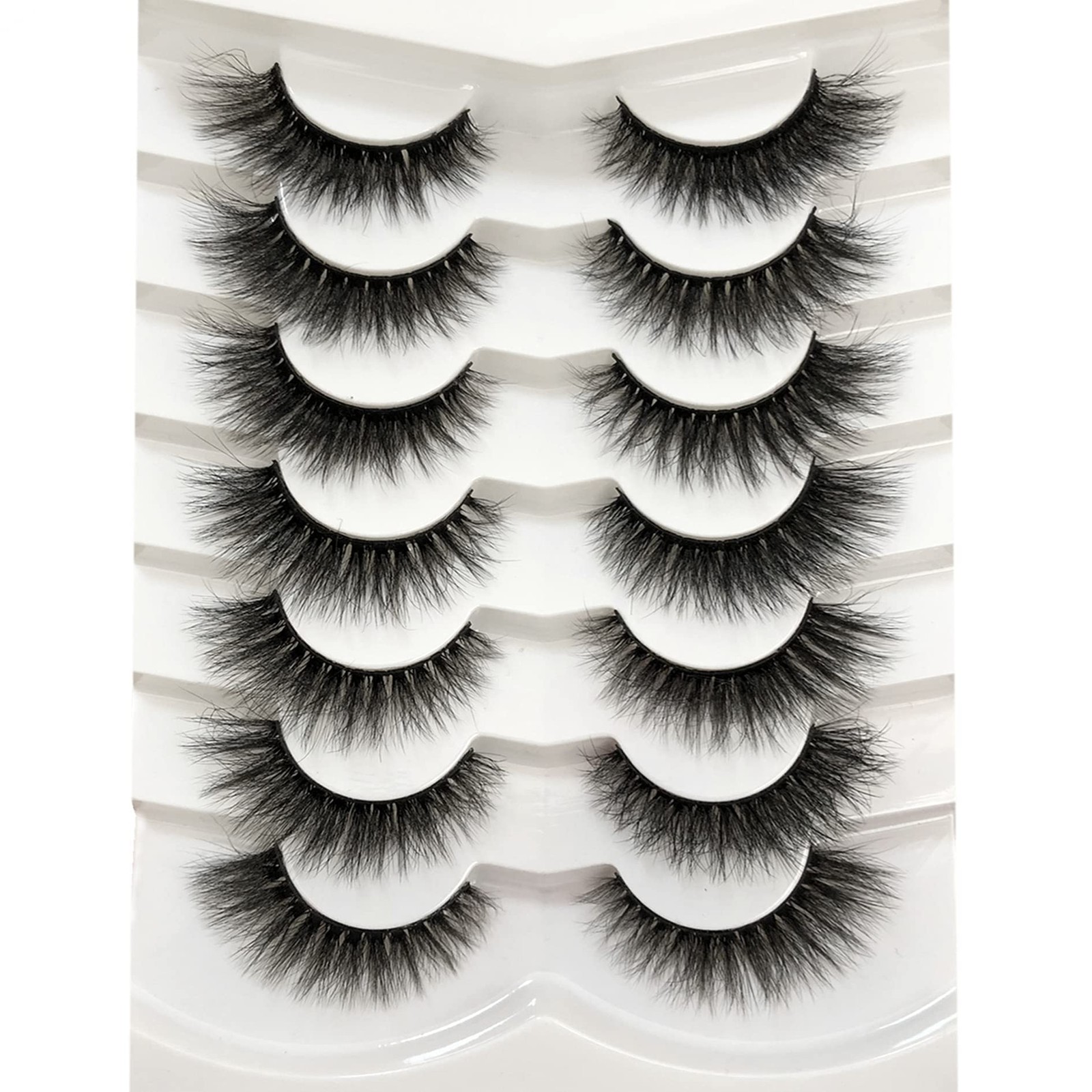 Pooplunch False Eyelashes Cat Eye Wispy 14 Count (Pack of 1), Black