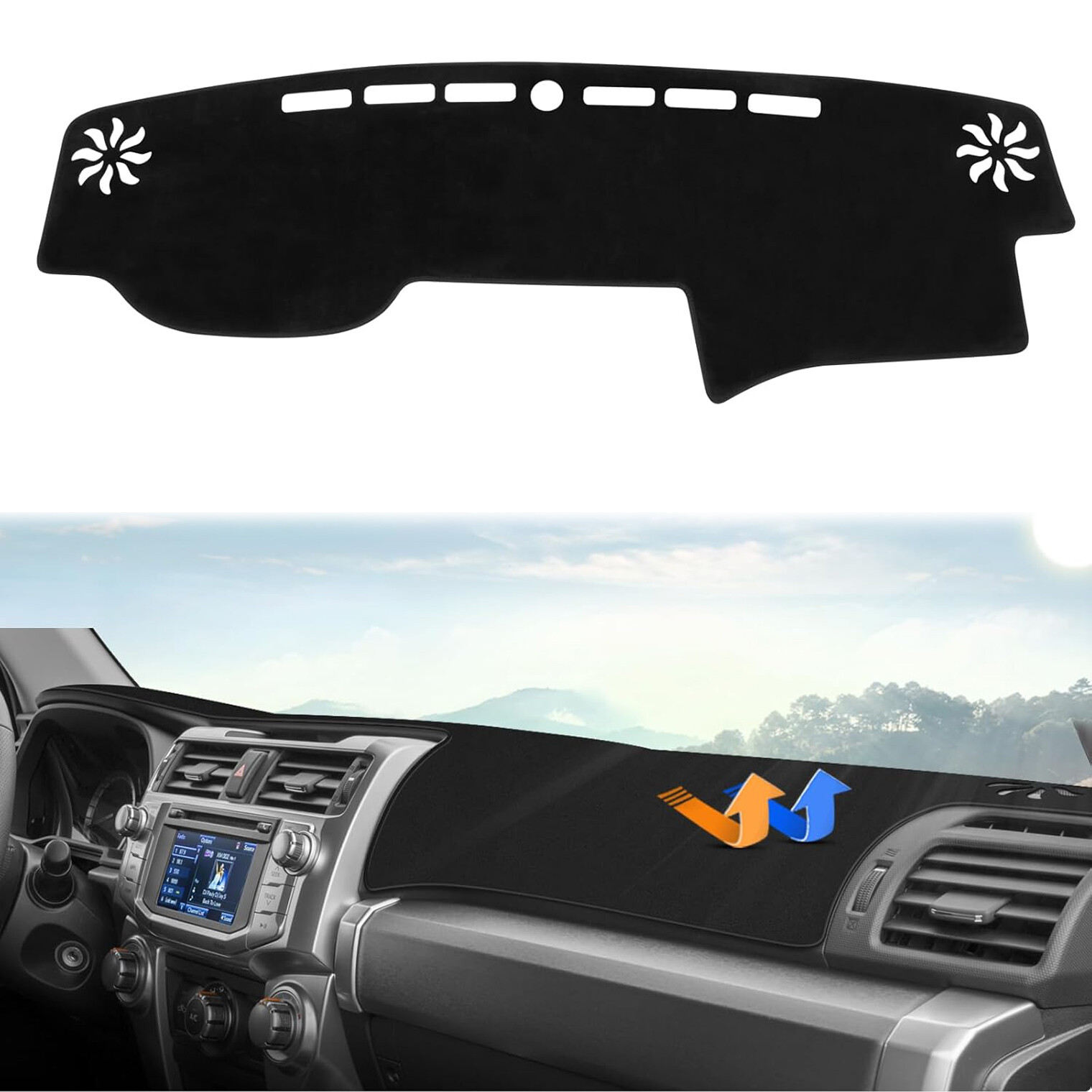 Anti-Slip Fit 2010-2024 Toyota 4Runner Car Dashboard Cover Pad Carpet Dash Mat