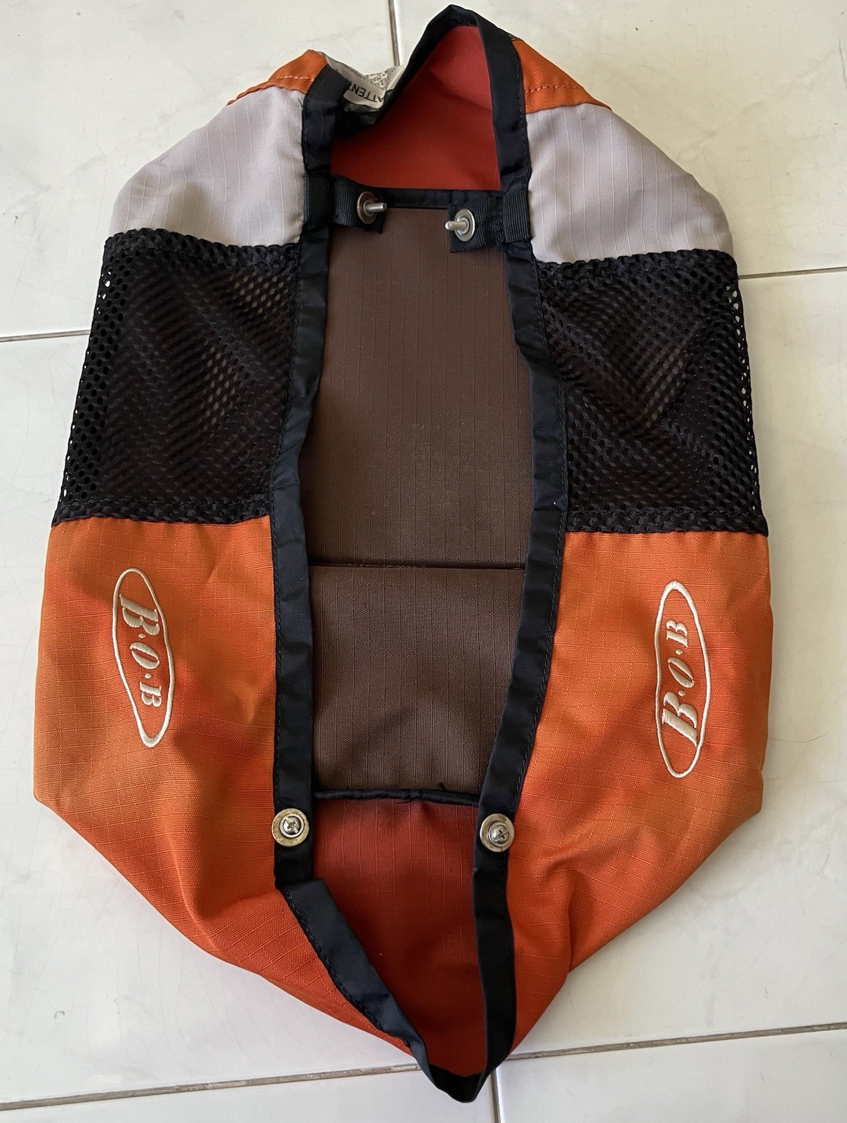 BOB Stroller Revolution Single Stroller Orange Brown White Lower Basket Lowboy.