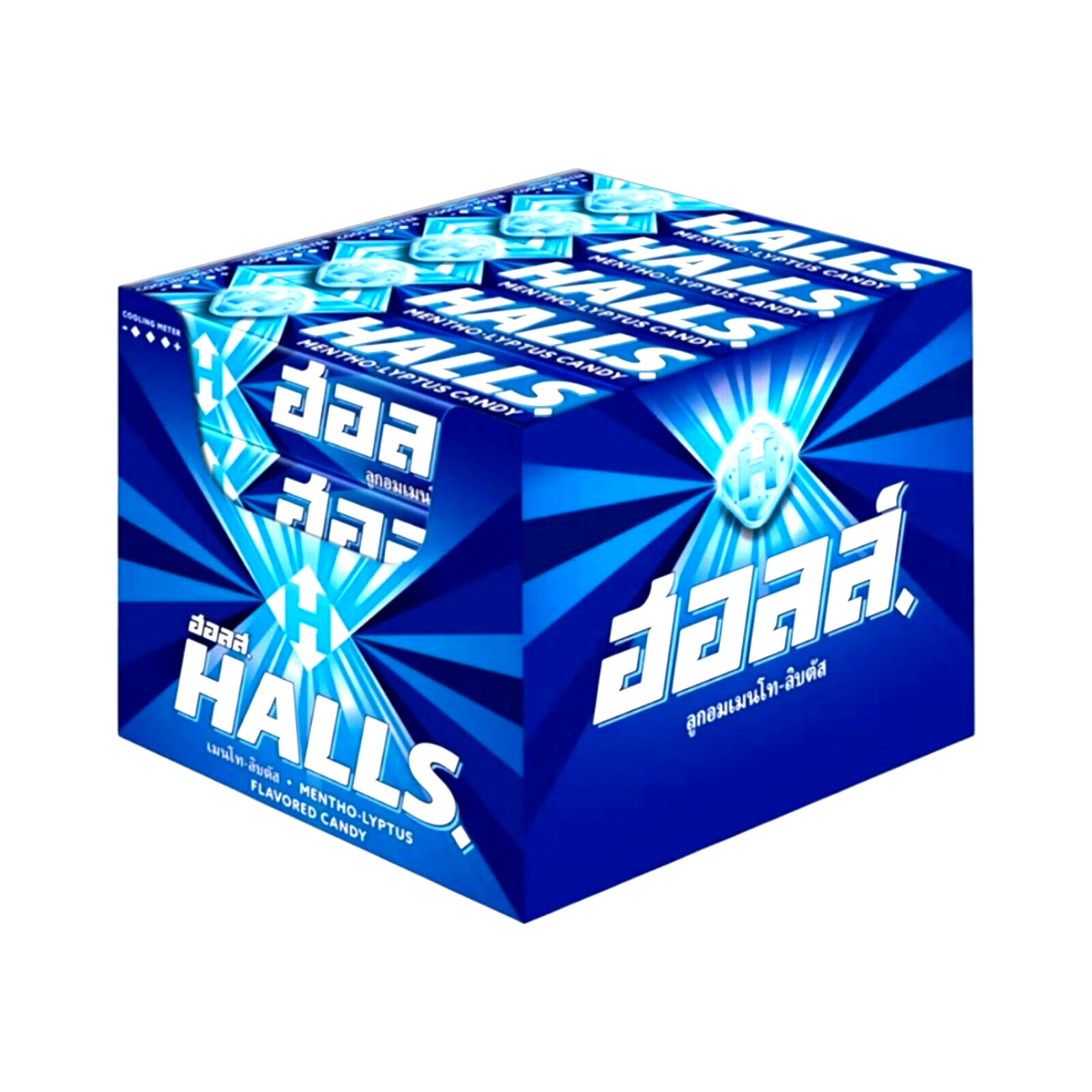 Halls Mentho Lyptus Candy Cooling fresh breath original flavour Pack [20 sticks]
