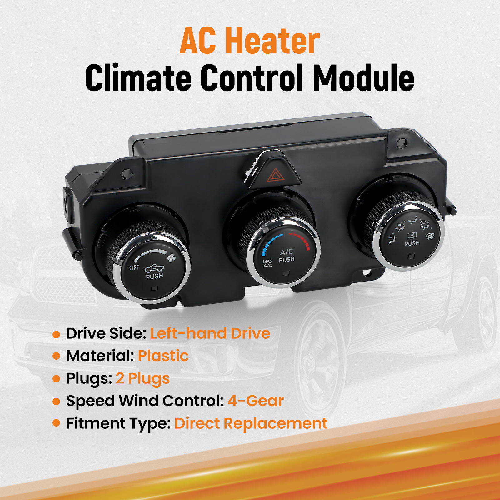 Climate Control Panel Unit For Dodge RAM 1500 2500 3500 2013-2018 68268189AA