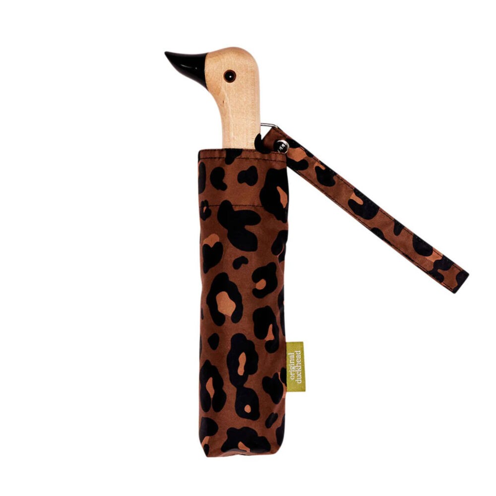 Original Duckhead Duck Umbrella Compact - Leopard - 5 x 7 x 35cm