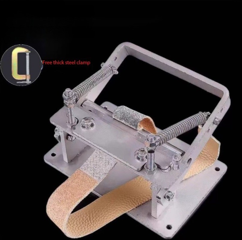 Manual Stainless Steel Belt-Driven Leather Thinning Machine with Bearing