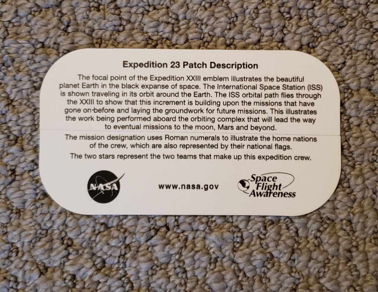 ISS Expedition 23 2010 Official NASA Patch Sticker International Space Station