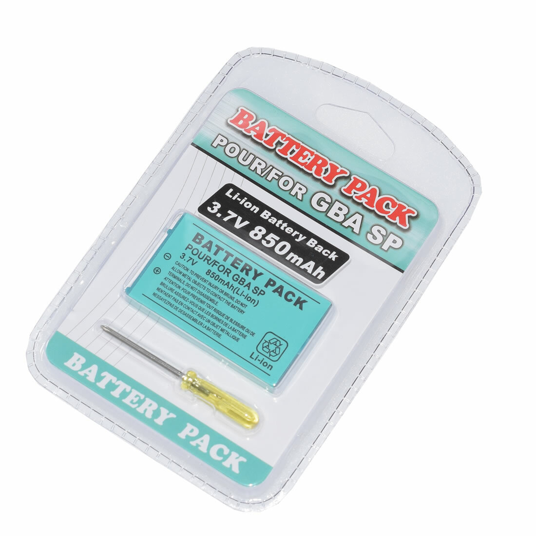 2pcs Rechargeable Battery For Nintendo Game Boy Advance SP Systems + Screwdriver