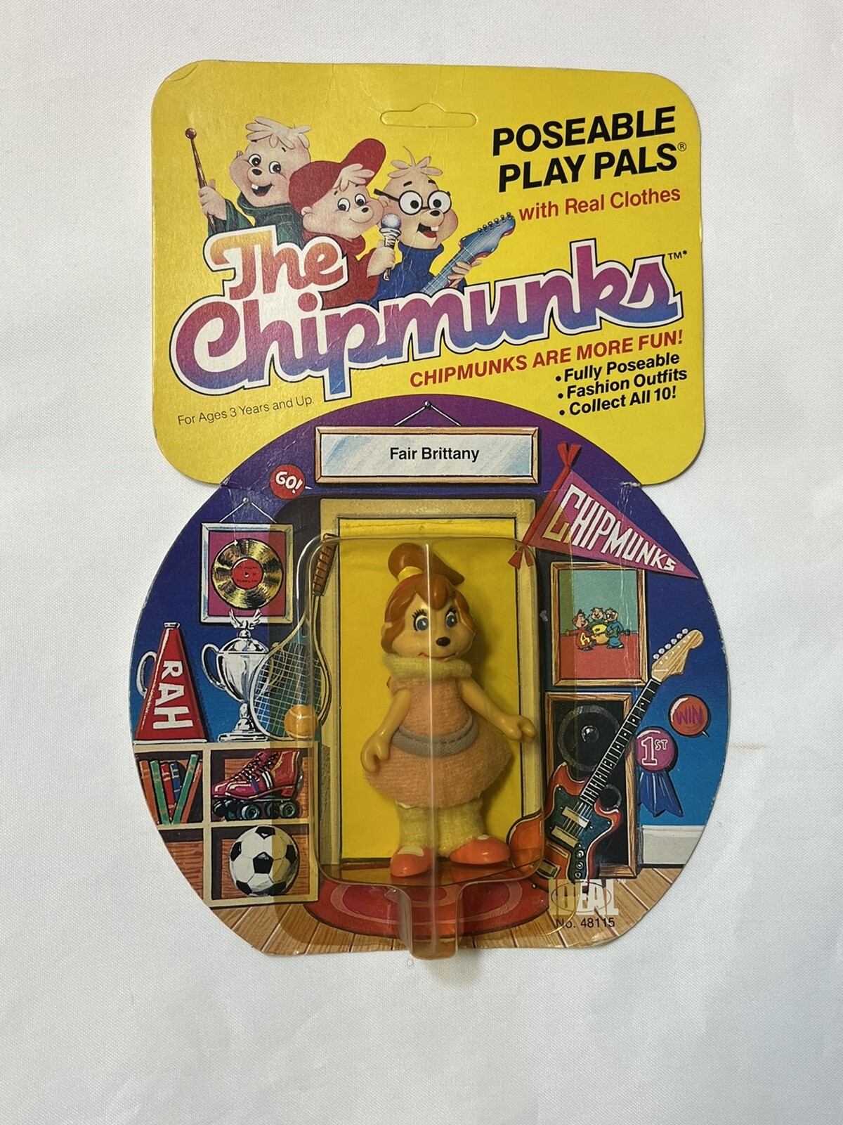 Vintage Brittany Chipette Alvin & Chipmunks 1984 Ideal #48115 Figure MOC NICE!