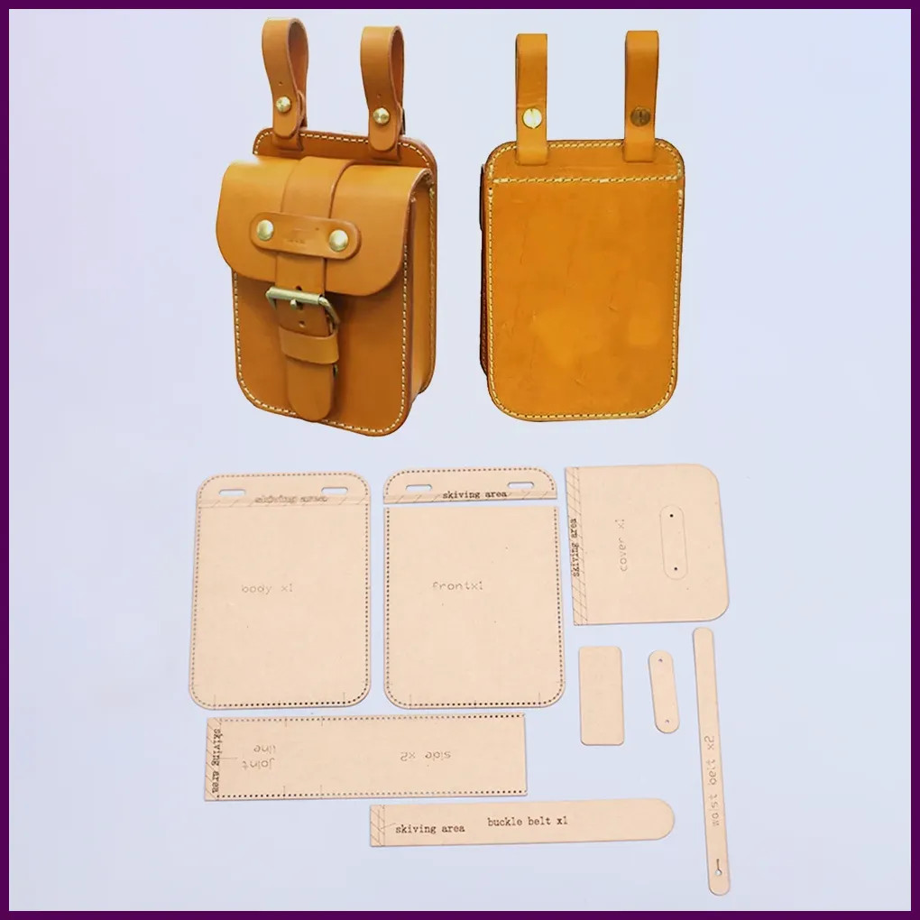 20x13x6cm waist bag sewing pattern leather craft  die cutting template