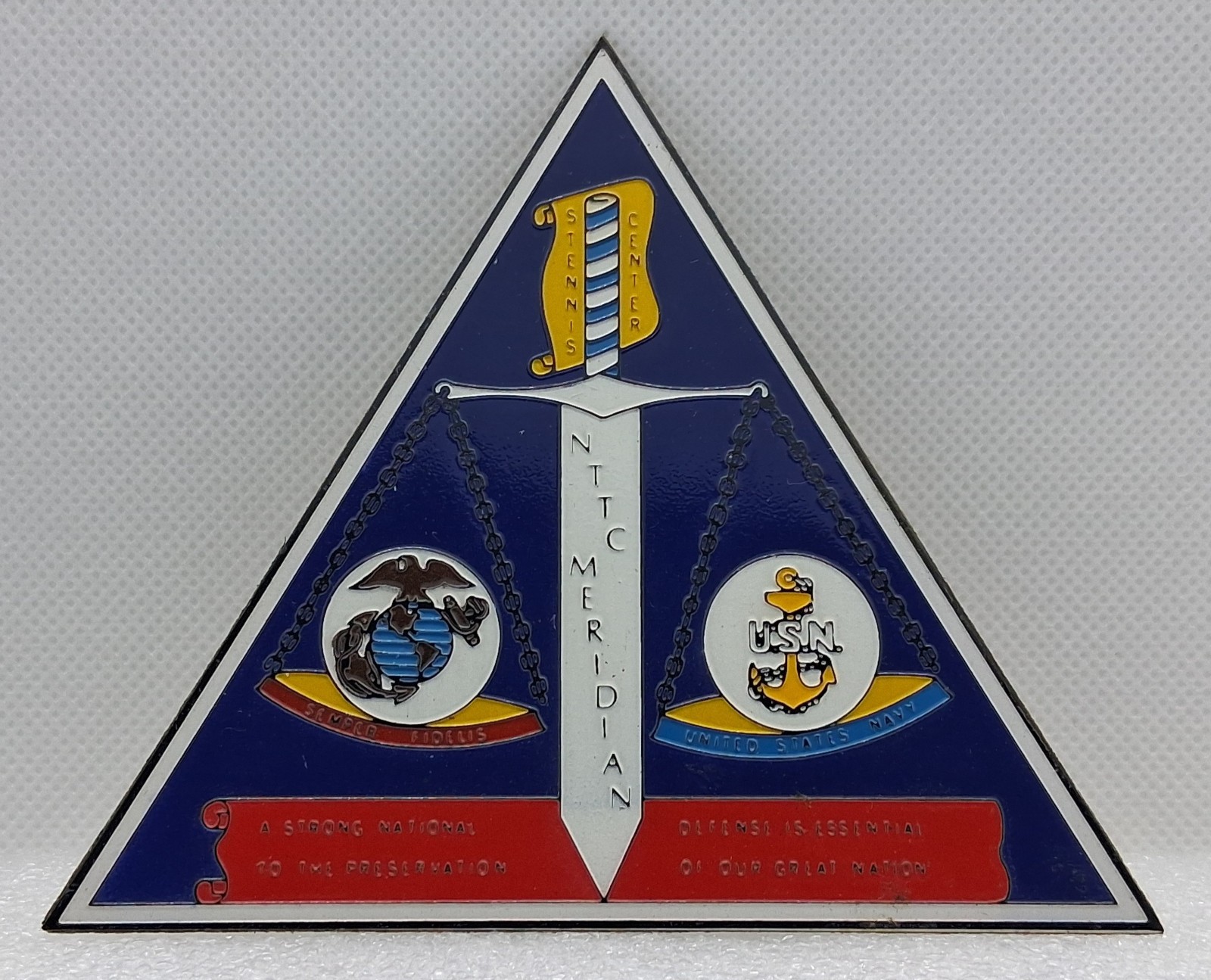 NTTC Naval Technical Training Center Meridian Metal Insignia