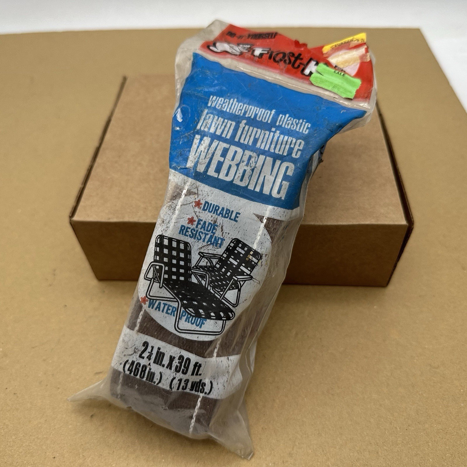 Brown Vintage Frost King Lawn Furniture Webbing New Unopened 2 1/4" x 39'
