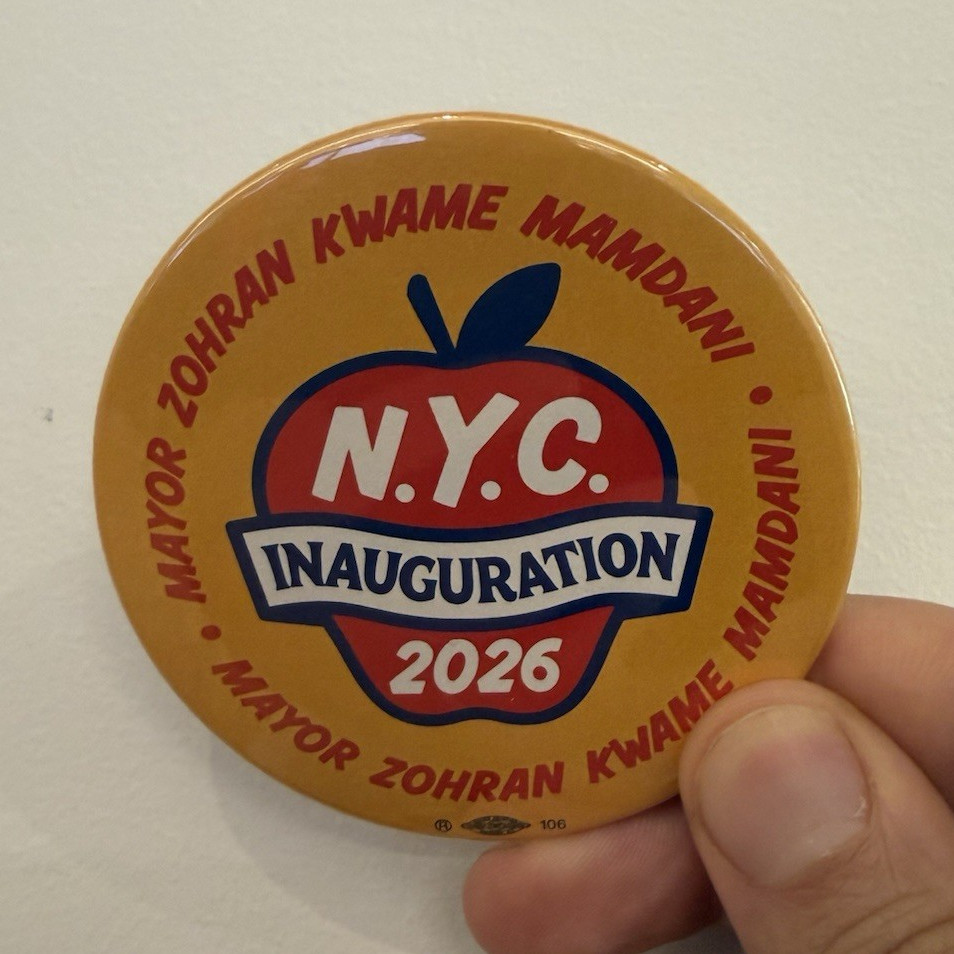 Exclusive NYC Inauguration 2026 Mayor Zohran Mamdani Button, Democrat Pin