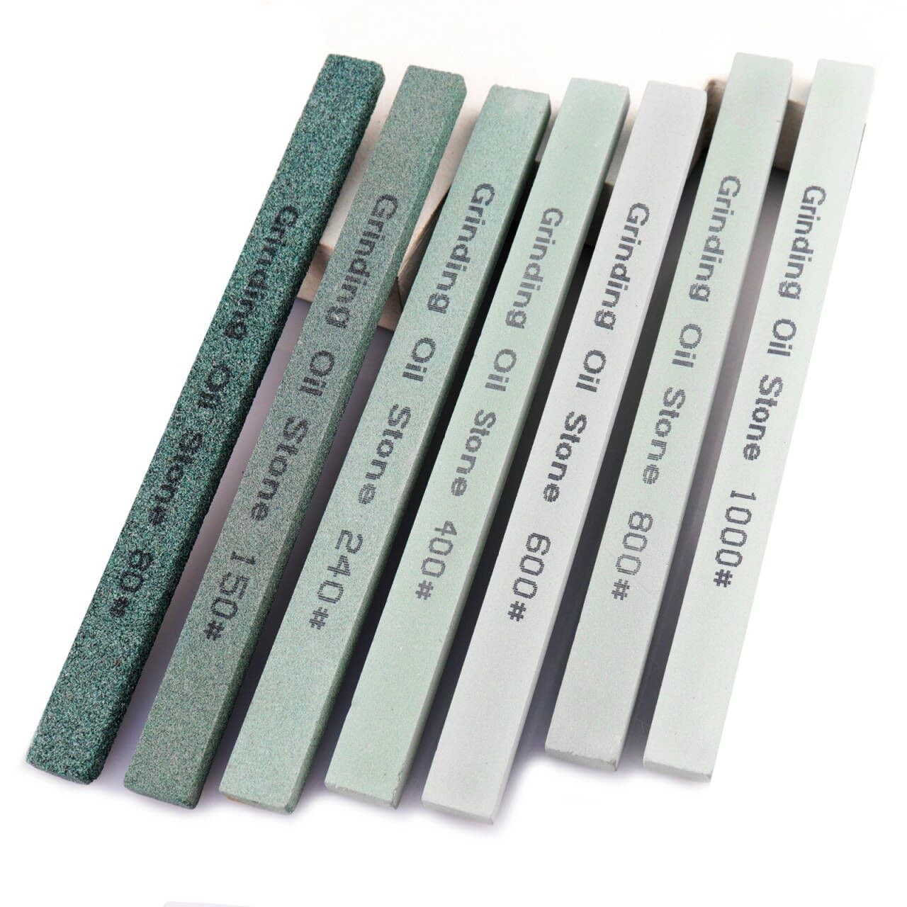 7pcs Sharpening Stone Set,7 Grit Green Silicon Carbide Whetstone Stick Honing