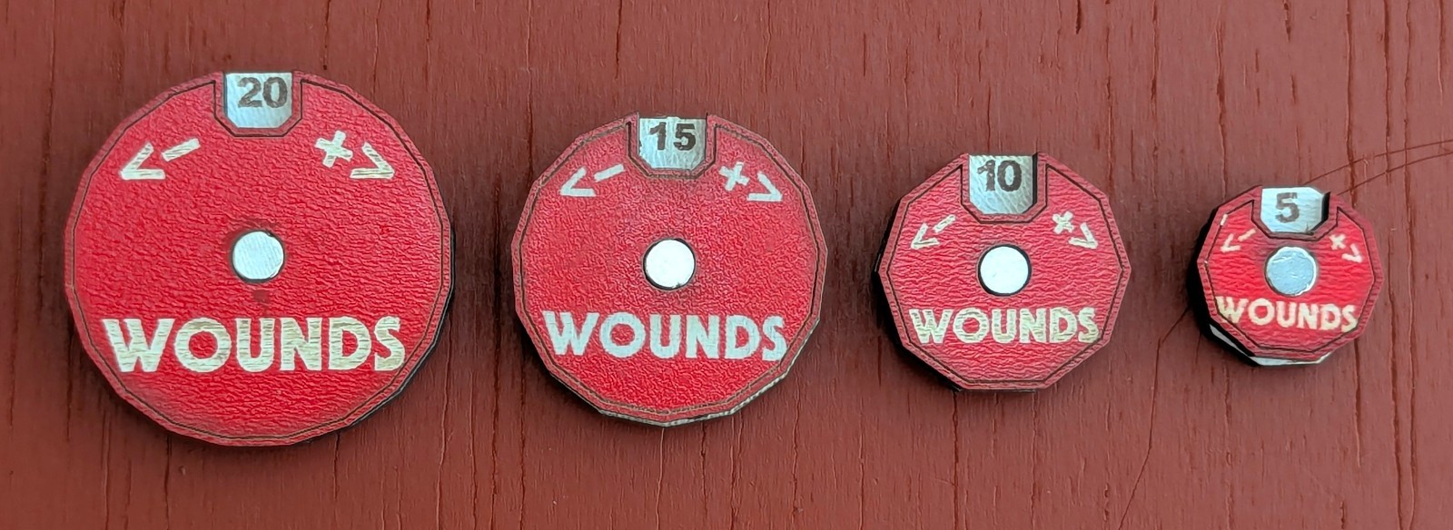 Kill Team Battle Tracker & Wound Counters Warhammer 40k Tabletop Set Colours