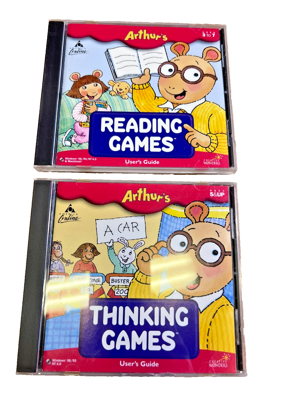 educational adventure cd roms Windows ARTHUR'S Reading Thinking Games