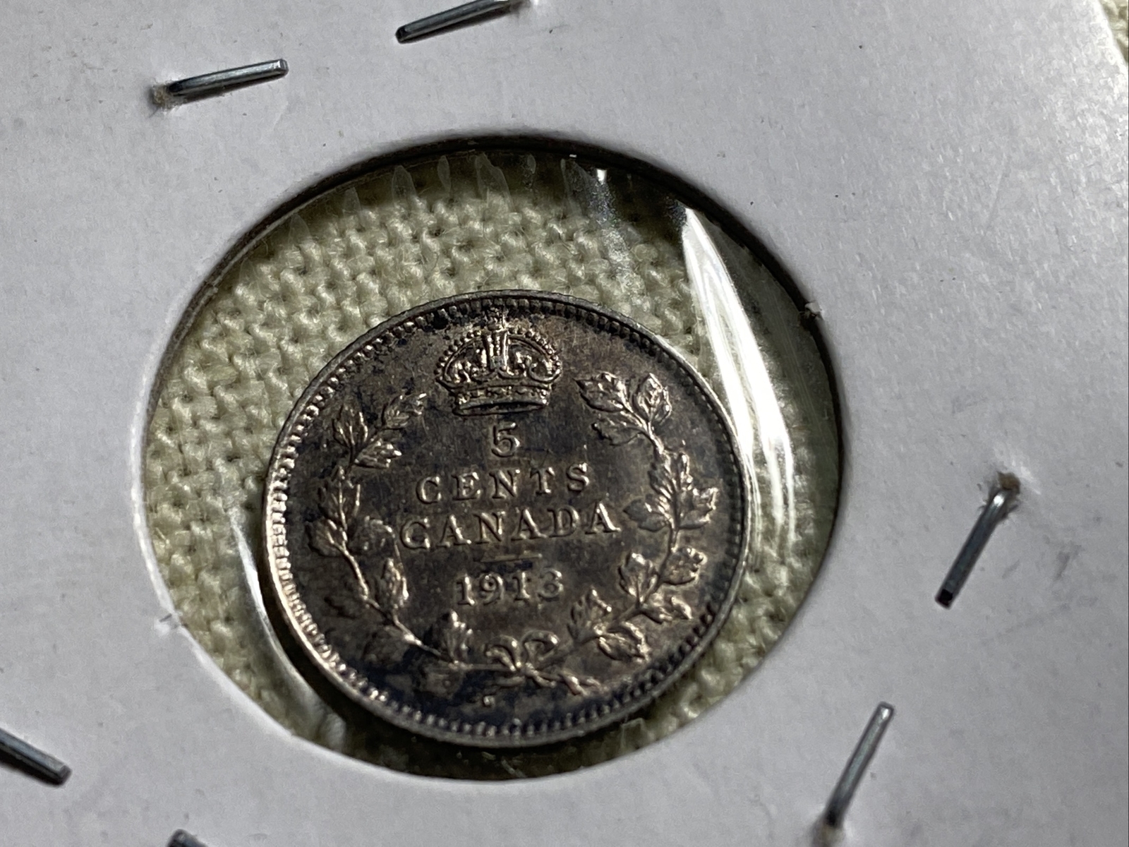 Canada 1913 5 Cents Silver