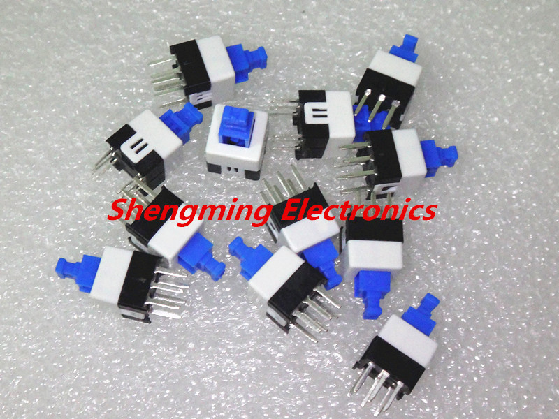 100PCS 7x7mm Push Tactile Power Micro Switch no lock button non-self-locking