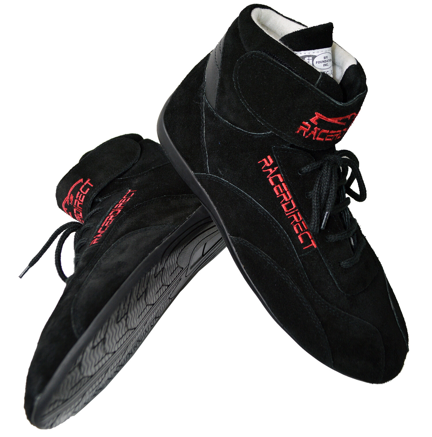 SFI 3.3/5 RACE SHOES MID TOP RACING SHOES SUEDE BLACK SIZE MENS 11