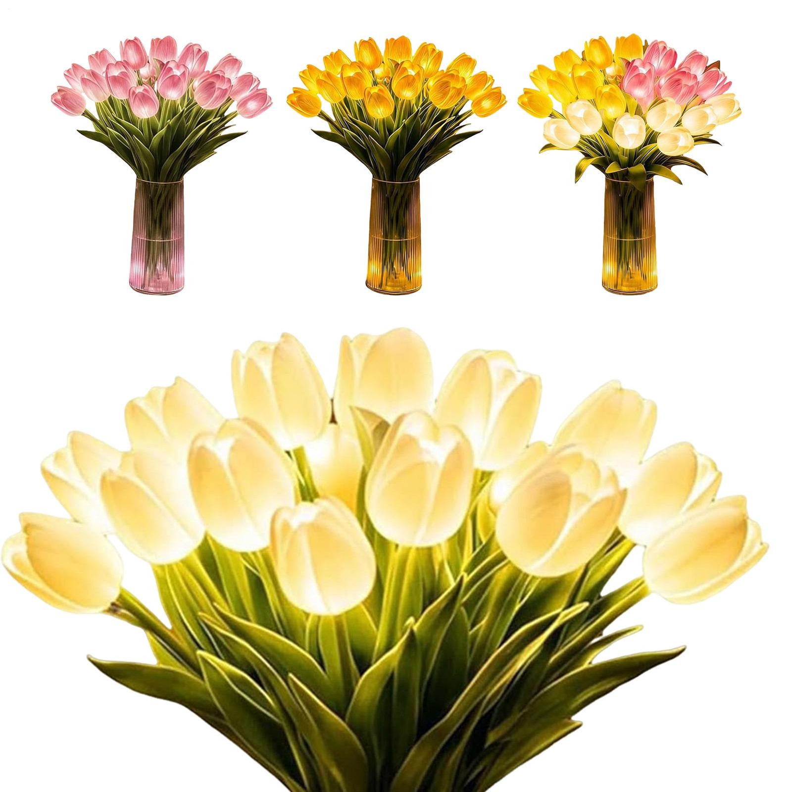 LED Flower-Shaped Ambient Night Light Floral Romantic Decoration Decor
