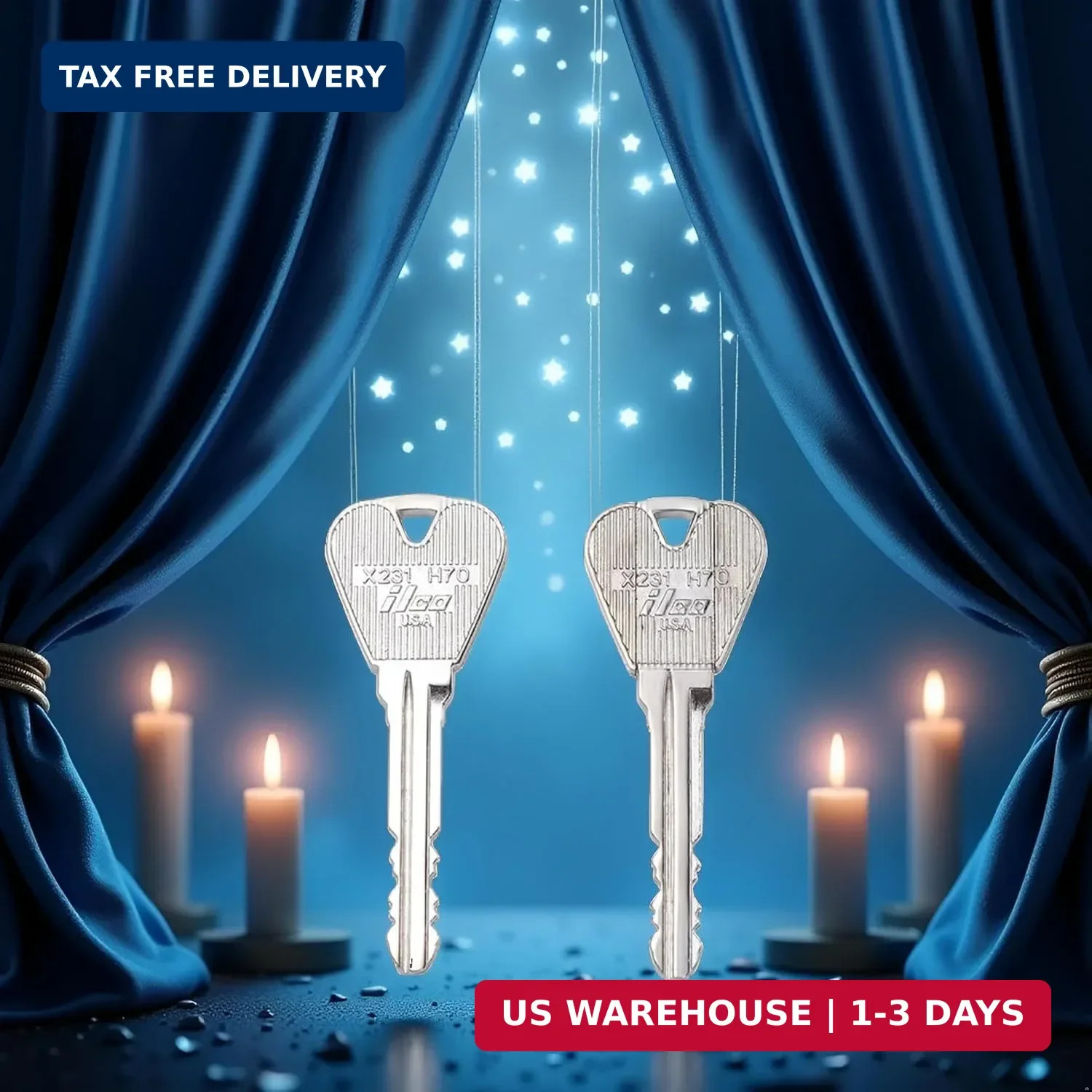 2 Pcs Metal Folding Magic Key, Through Bottle Magic Tricks Stage Close-up Magic