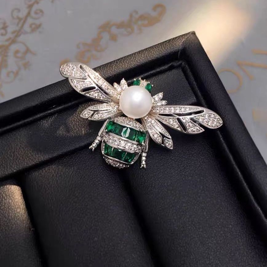 Fashion Brooch Zircon Flower Pin Coat Accessory Suit Jewelry