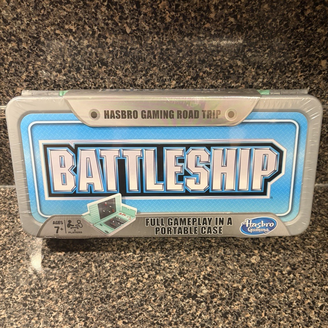 Hasbro Gaming Battleship Travel Game Portable Case Strategy Ages 7+ 2 Players
