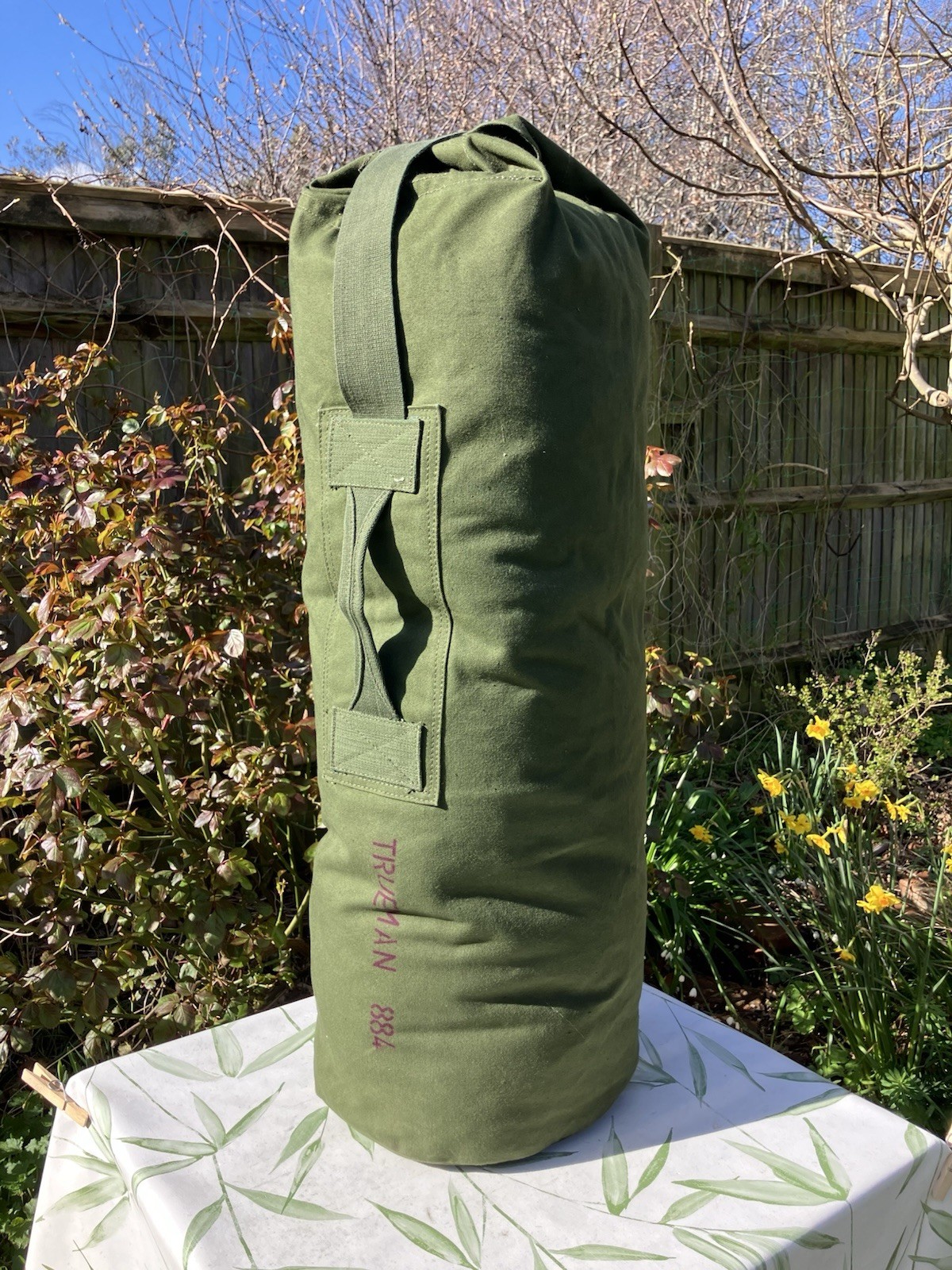British Army Kit Bag, Universal. Sausage Sack Olive Green Cotton Canvas OWL 1992