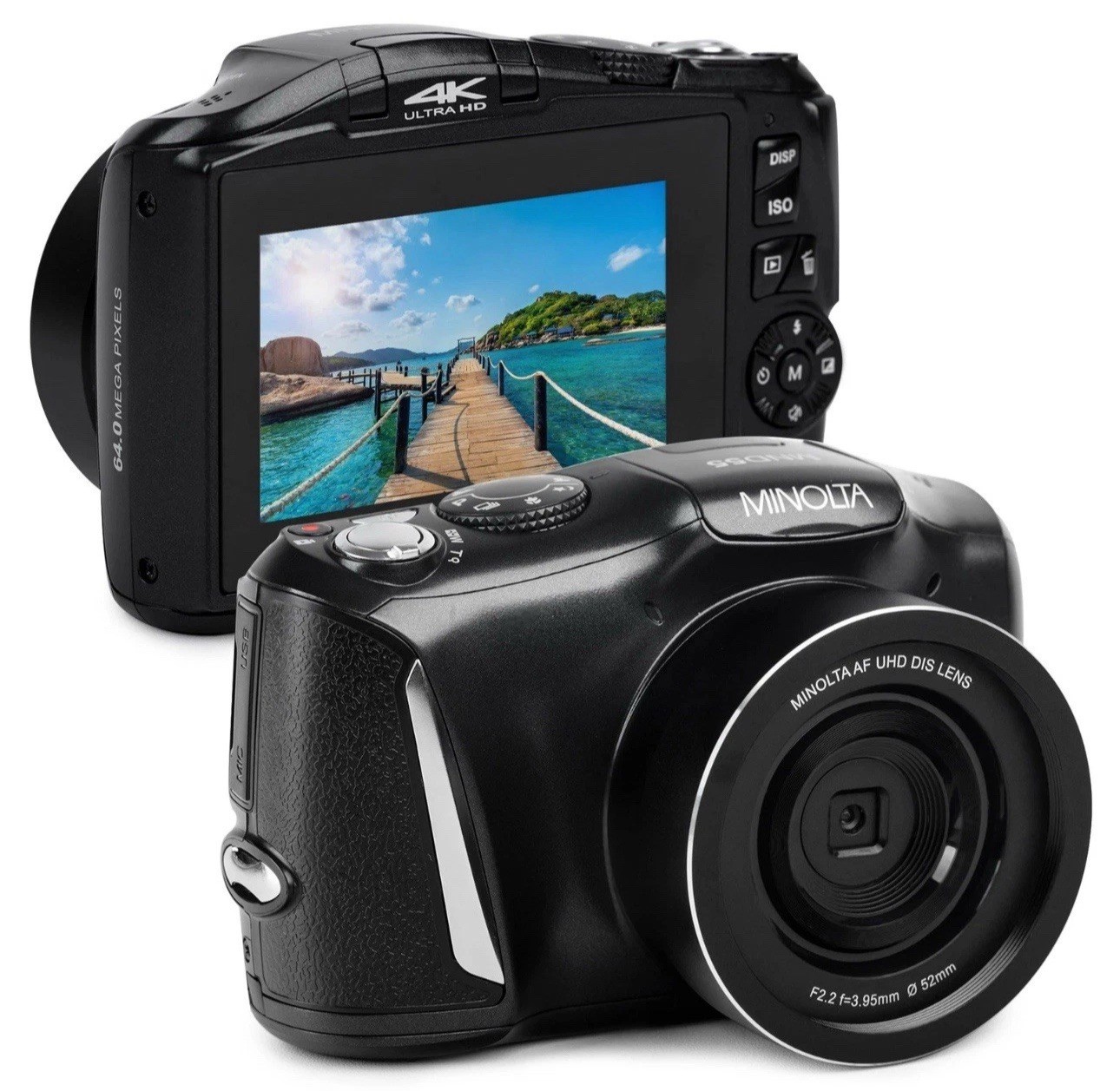 Minolta 64MP4K Ultra HD Video at 60FPS, 16x Digital Zoom, 3-inch LCD Display