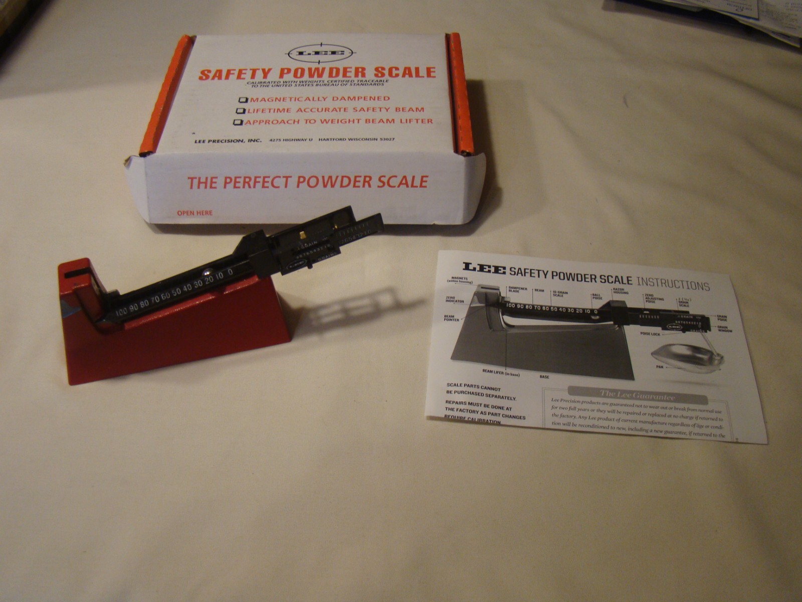 Lee Precision 90681 Safety Balance Beam Mechanical Powder Scale MISSING TRAY