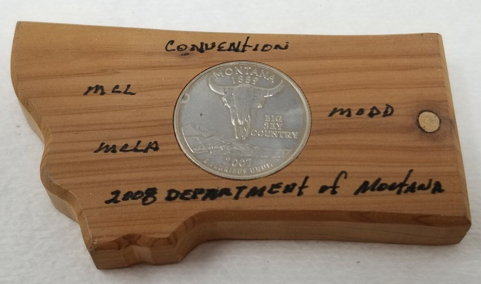 Military Order of Devil Dogs Montana 2008 Convention Souvenir Wood