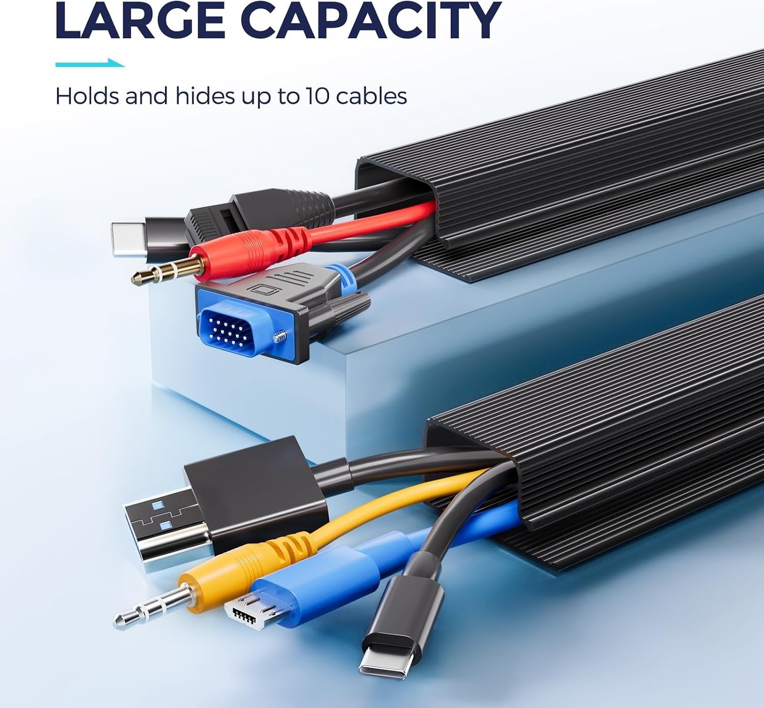 2 Pack Safe & Tidy Cable Management Solution - Protect Kids & Pets with Home ...