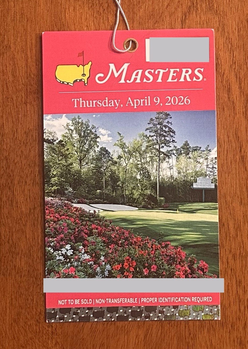 Masters Badge Ticket 2026 THURSDAY - Rory Mcilroy ANGC Augusta National Golf