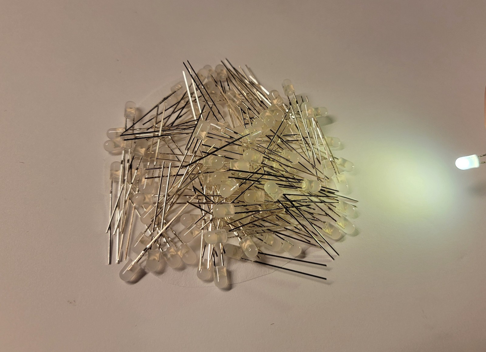 (10)WARM WHITE FROSTED 8V LED Kenwood / KR-9340 KR-5330 KR-6330/INDICATOR BULBS!