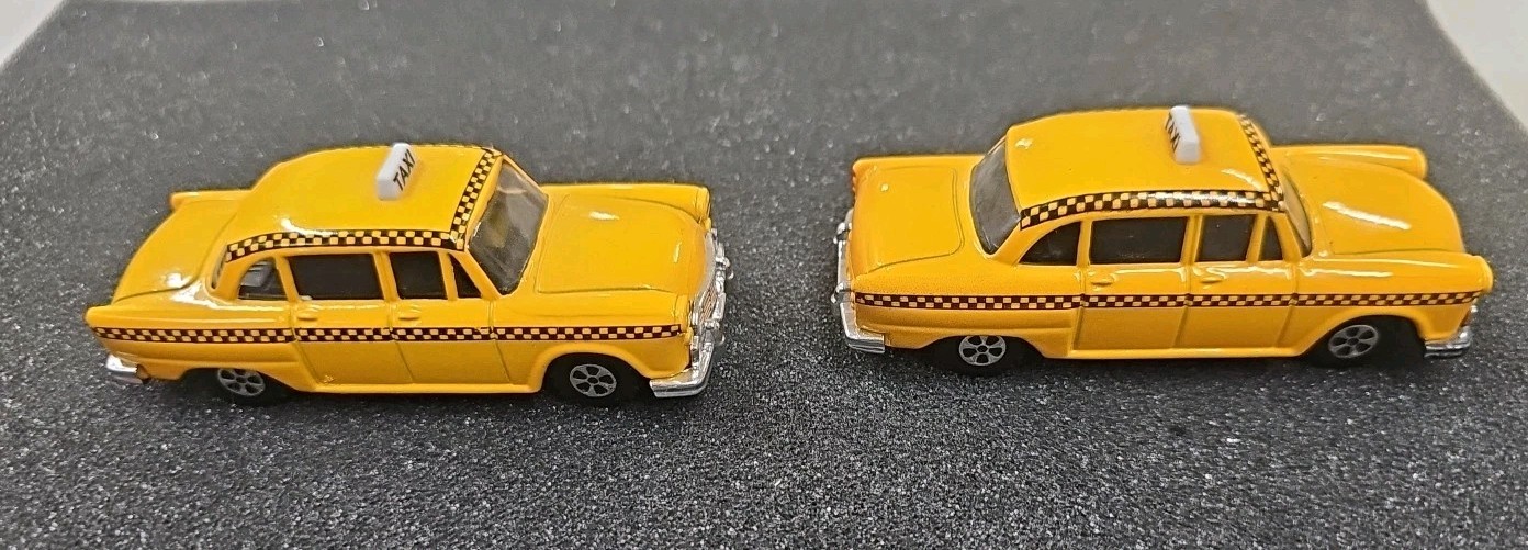 Yellow Taxi, Die Cast Metal Collectible Pencil Sharpener. Lot Of 2. See Ad (14G)
