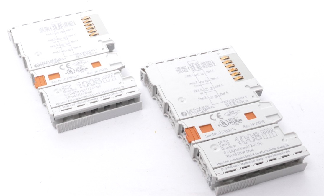 4x Beckhoff EtherCAT Terminal 8 Channel Digital Input | EL1008