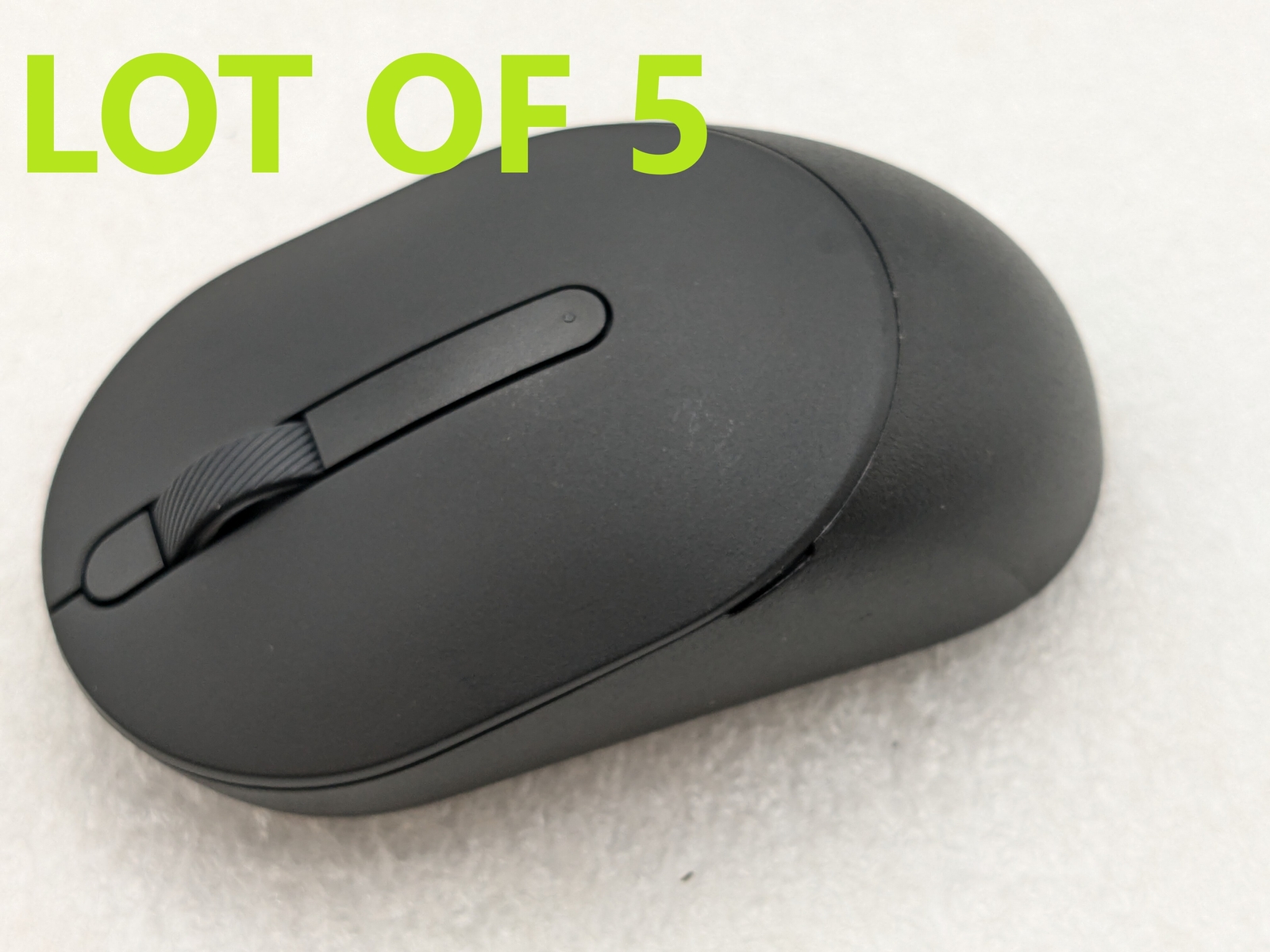 LOT OF 5 Dell MS3121Wt Computer Wireless Mouse Black with NO Dongle Free S/H