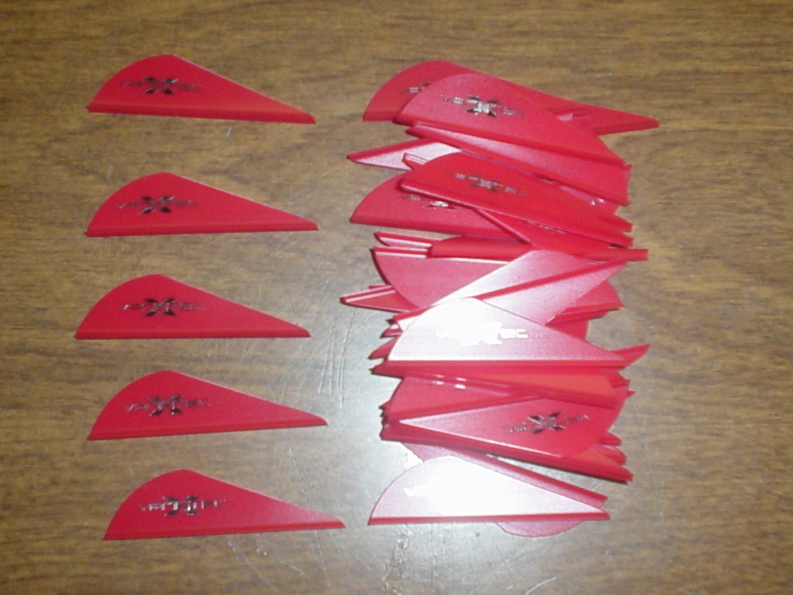 @NEW@ 36 VaneTec 2" HP Archery Arrow Vanes! Red broadhead arrows fletching