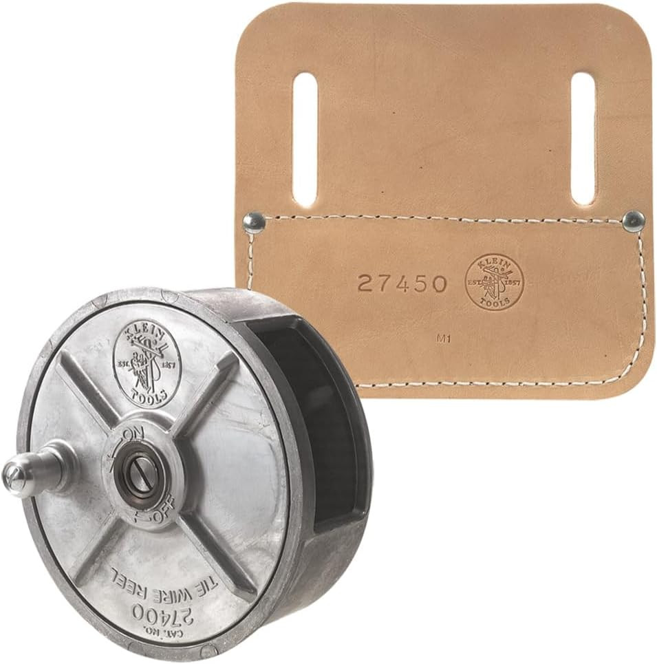 USA-Made 80149 Tie-Wire Reel Set with Tangle-Free Storage & Rewind Knob