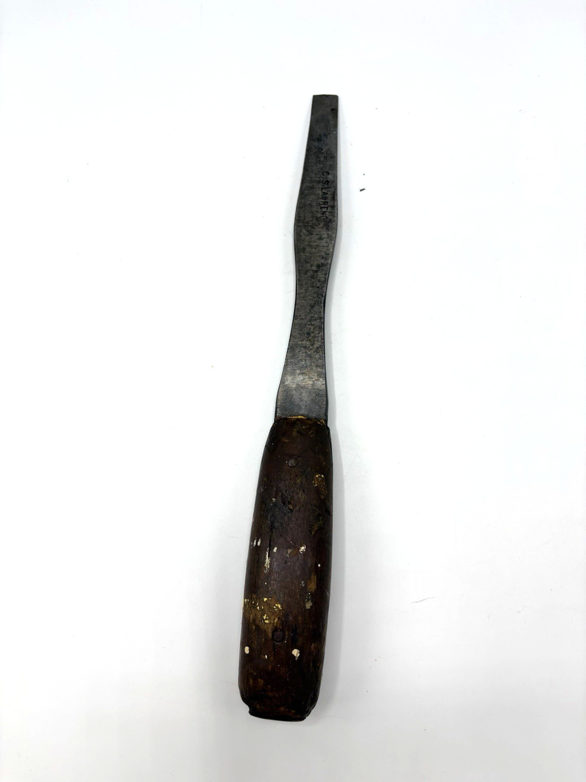 Antique Hand Forged Screwdriver Tool Blacksmith Made Signed C.S. Lawrence