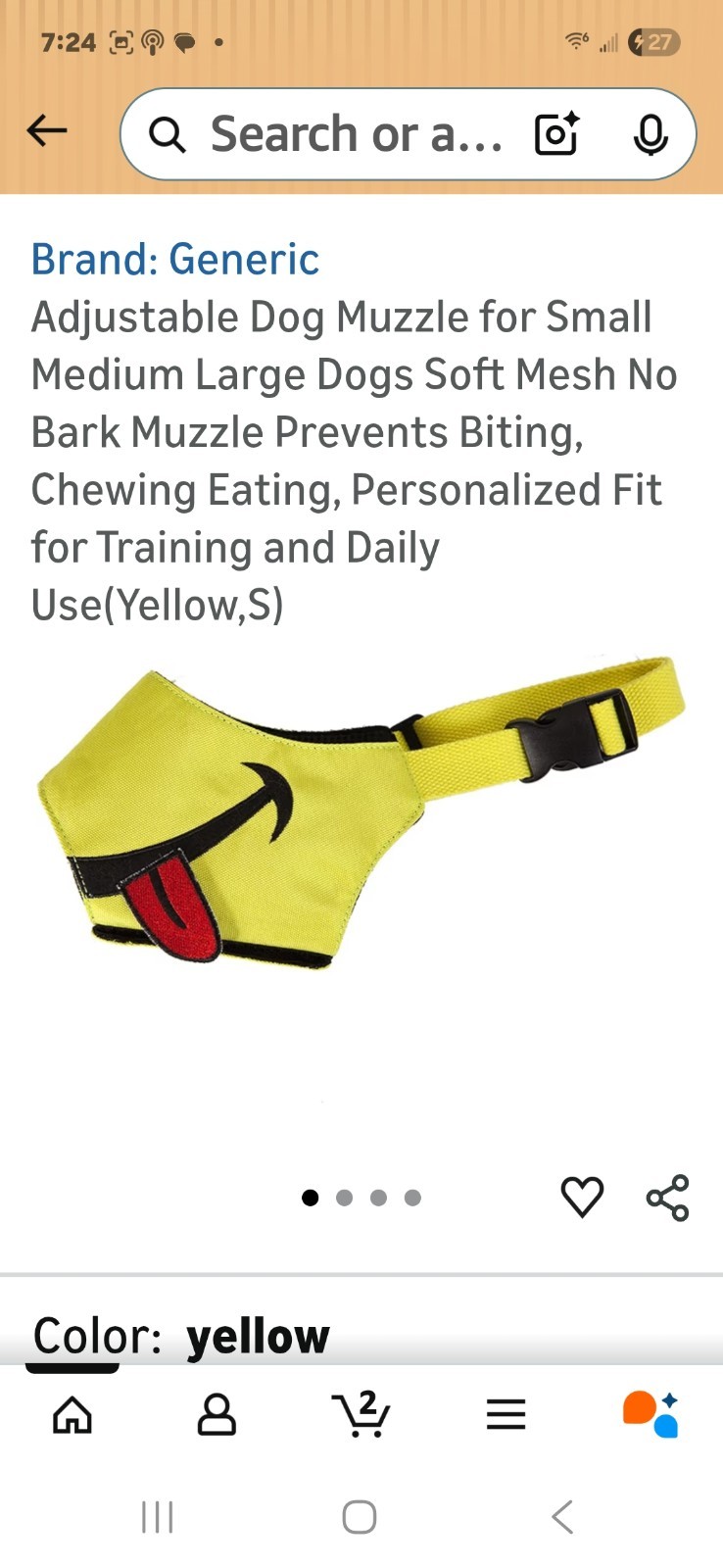 Adjustable Dog Muzzle For Small-Med Dogs. No Bark Muzzle Prevents Biting Chewing