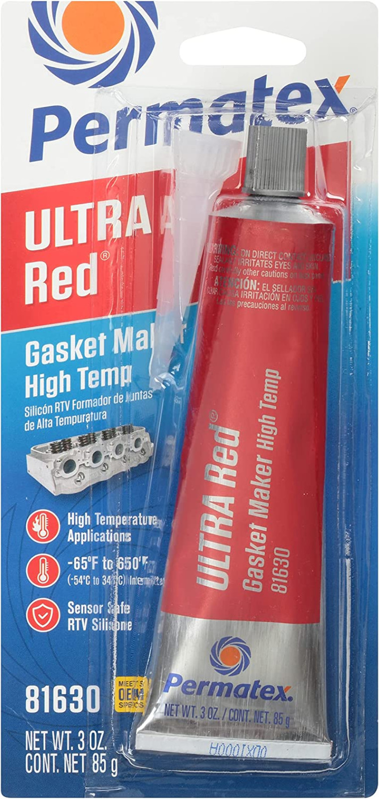 Ultra Red RTV Silicone Gasket Maker High Temp Engine Sealant 3oz