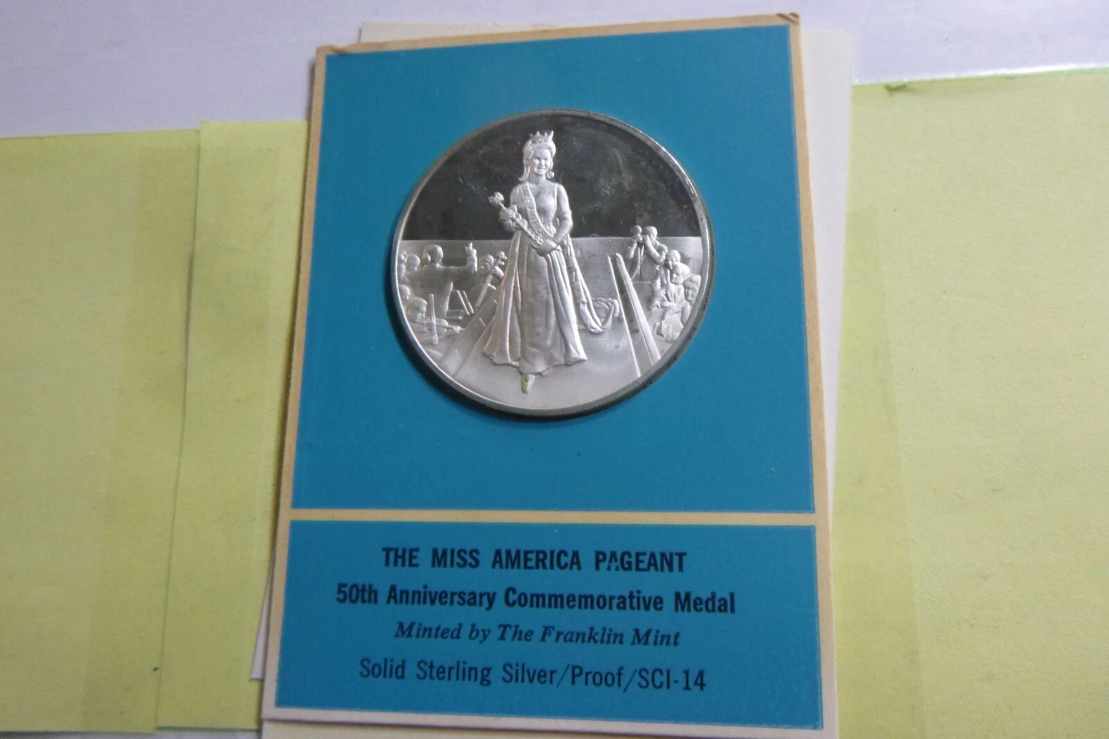 MISS AMERICA PAGEANT 50TH ANNIVERSARY 1970 SEALED SILVER COIN CASE COA RARE 3AP3