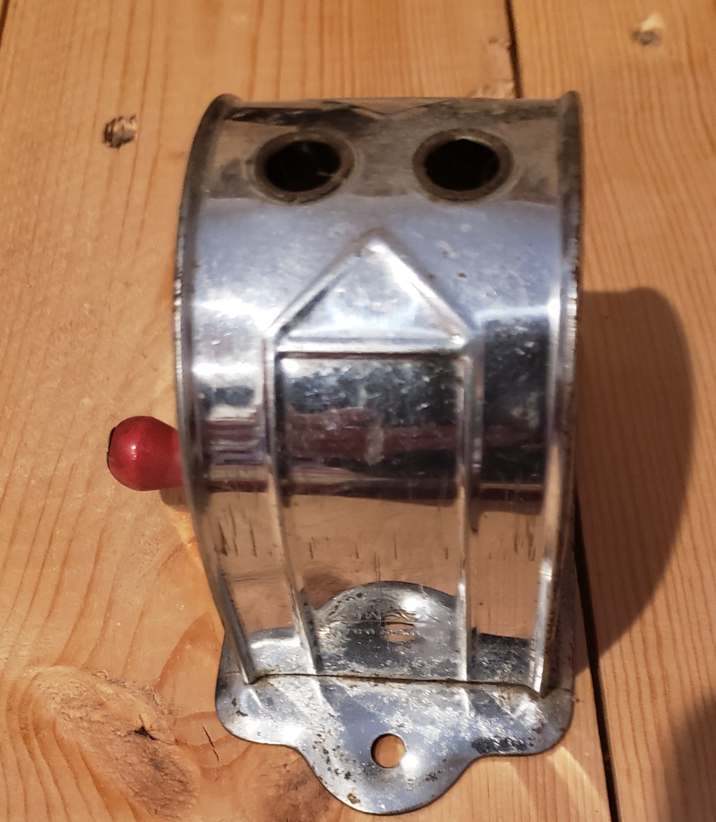 Vintage  Double Laundry Clothesline Reel Chrome Hand Crank Wall Mount  Acme Co
